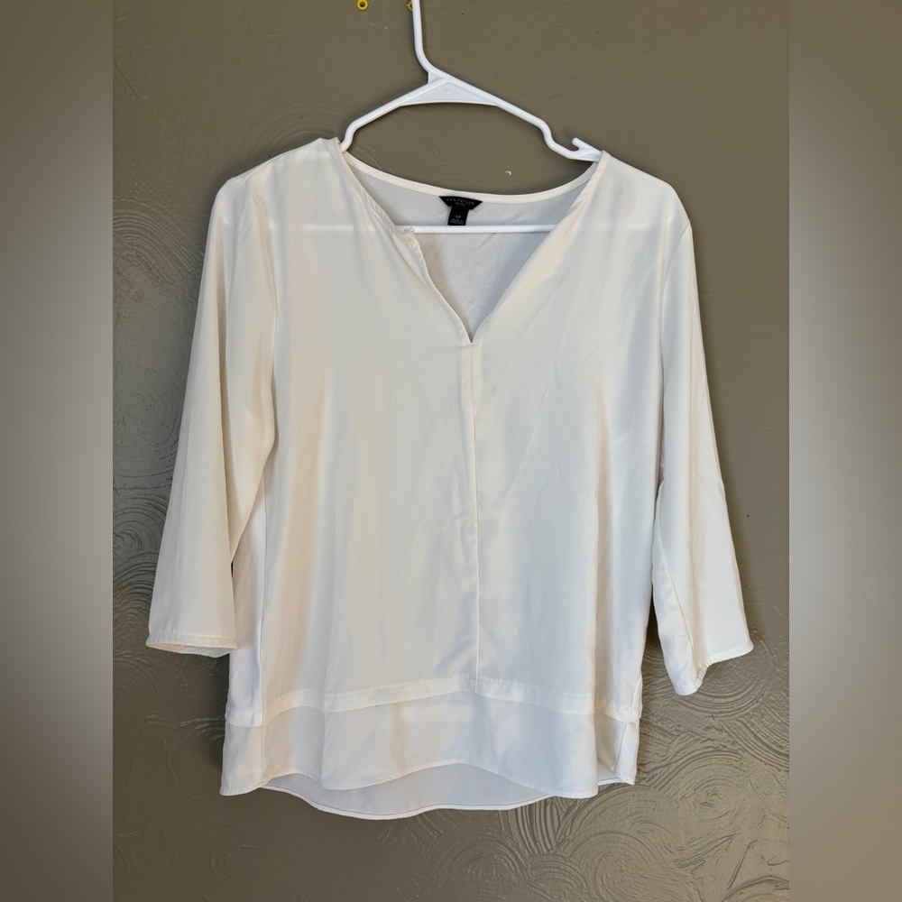 Flowy White Ann Taylor Top